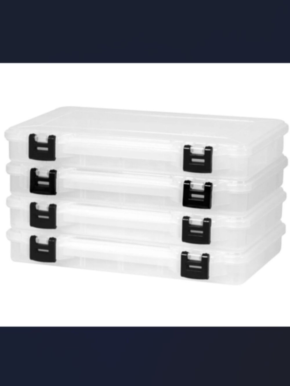 SET OF 2 PLANO PLASTIC STORAGE BINS